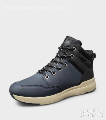 Мъжки зимни топли боти с връзки 