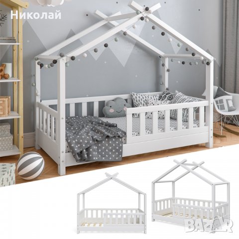 Легло Къщичка - Индиански Тип НОВО! Монтесори, снимка 5 - Мебели за детската стая - 33936941
