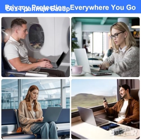 Нов Privacy филтър за лаптоп 14" 16:9 – анти шпиониране и синя светлина, снимка 7 - Лаптоп аксесоари - 51761693