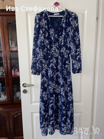 Разкошна феерична нова дълга елегантна романтична рокля Reaerved флорален нежен принт цветя , снимка 3 - Рокли - 42455741
