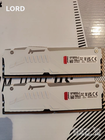 Рам памет 32GB DDR5 6000 CL30 Kingston Fury Beast RGB White 2 X 16GB - Гаранция!, снимка 2 - RAM памет - 53271833