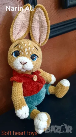 Плетена играчка зайче