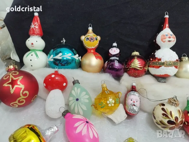 стъклени  играчки  връх за елха, снимка 13 - Антикварни и старинни предмети - 36241106