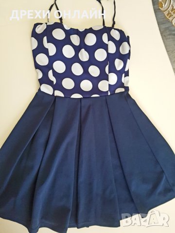 рокля на бели точки, снимка 2 - Рокли - 25801676