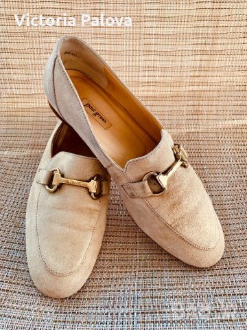 Удобни леко златисти обувки-лоуфъри PAUL GREEN, снимка 2 - Дамски ежедневни обувки - 36865563