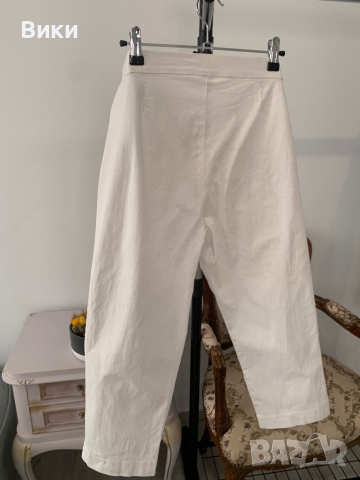 Бял панталон 3/4 в размер М, снимка 8 - Панталони - 44725531