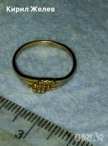 СТАРИНЕН СКЪПОЦЕНЕН с ЦИРКОНИ СРЕБЪРЕН ПРЪСТЕН с ТРИ ПЕЧАТА на МАЙСТОРА и за ПРОБАТА СРЕБРО 40065, снимка 10 - Антикварни и старинни предмети - 42474205