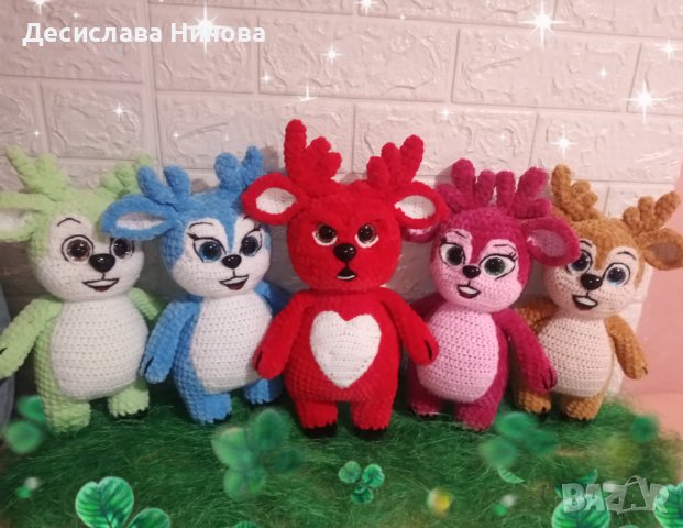 Еленчетата от"Рогат отряд"-ръчна изработка, снимка 4 - Плюшени играчки - 39207537