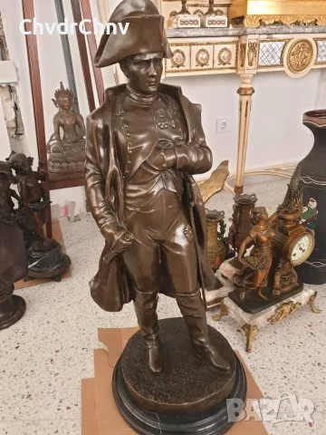 Carpeaux Napoleon статуя 86см-38кг/голяма стара френска бронзова скулптура/фигура на Наполеон