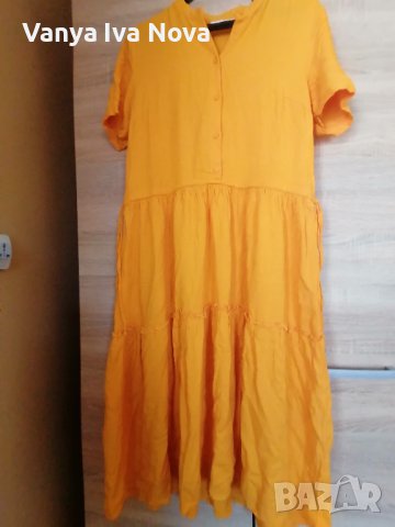 MSCH Copenhagen жълта рокля с харбали , снимка 7 - Рокли - 37998218