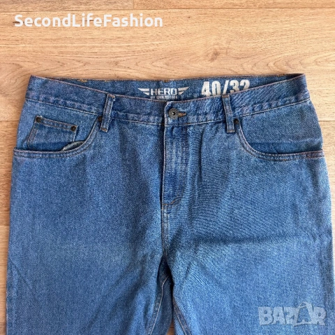 Мъжки дънки Wrangler Hero сини W40 L31 , снимка 2 - Дънки - 54327918