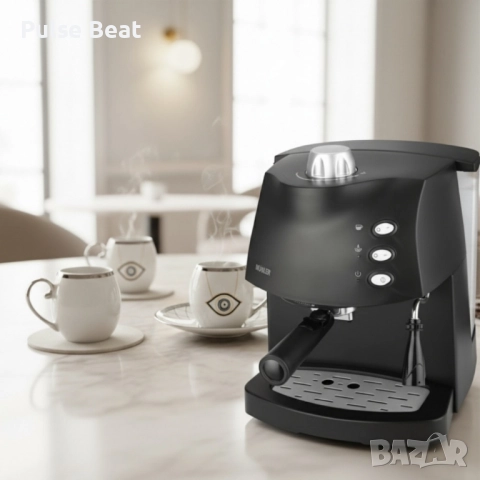 Еспресо машина MUHLER + Луксозен порцеланов сервиз - Екстравагантен комплект 2 в 1, снимка 2 - Кафемашини - 52327091