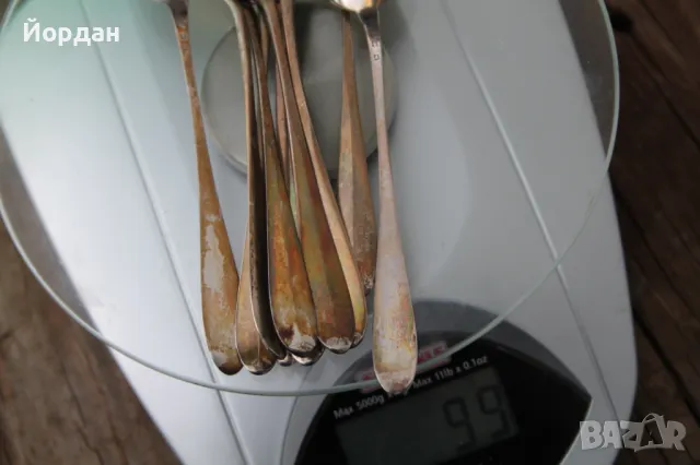 10 сребърни лъжици за чай 