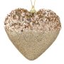 3 броя Златни коледни сърца за елха, 11см, снимка 2