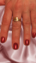Модерен дамски пръстен тип халка от неръждаема стомана с цирконий Casablanca, снимка 2