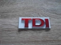 червена емблема TDI за Volkswagen, снимка 1