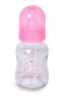 Бебешко шише със силиконов биберон Glass Pink 125 ml 0M+