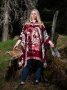 Автентичнo еквадорско унисекс вълнено пончо с индианец и вълк, различни цветове, снимка 1 - Блузи с дълъг ръкав и пуловери - 35847442