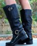 Равни ботуши - черни - 1159, снимка 1
