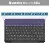 Ултра тънка безжична Bluetooth клавиатура Jademall, Презареждаема AZERTY подредба, снимка 5