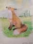 Рисунка 17,5/24,5 см "Лисица в полето"