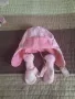 Комплект зимна шушлекова шапка Adidas и ръкавици 1-2 години, снимка 1