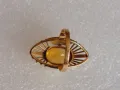 Дамски златен пръстен 14к с цитрин,арт деко, снимка 5