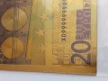 Позлатена с 24 карата злато банкнота 20 Евро със сертификат , снимка 7
