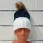 Нова зимна шапка с пух/помпон, снимка 2