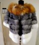 Дамско луксозно палто лисица код 3035