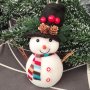 4165 Коледна декорация Снежко с цветно шалче, снимка 3