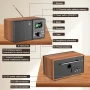 DAB Plus/DAB+/FM винтидж радио с Bluetooth, кухненско радио с дистанционно управление , снимка 8