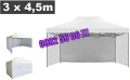 Градинска сгъваема шатра 3х4.50м с три страници, шатра хармоника 3х4.5, снимка 1