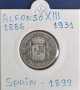 Монета Испания - 1 Песета 1899 г. Крал Алфонсо XIII - Сребро