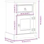 vidaXL Нощно шкафче Corona, 45x35x64 см, бор масив, снимка 9