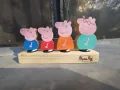 Комплект четири дървени фигури прасето Пепа / Peppa Pig, снимка 4