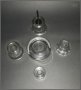 Лот: пет стъклени свещника, различни по големина, снимка 4