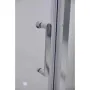 Параван за баня ELITE R, 120-140х190 см, прозрачно стъкло, хром, снимка 3