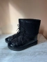 MOHITO Черни боти тип апрески 38 номер с блестящи връзки и лачено и матово лого на марката 🖤🖤🖤, снимка 5