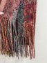 Красив дълъг и мек шал с дълги ресни в пастелен флорален десен, снимка 2