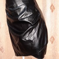 Nouvelle Vie  XL Черна къса,кожена пола , снимка 6 - Поли - 39099367