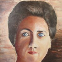 Картина портрет Жена маслени бои подписана, снимка 1 - Картини - 31100911