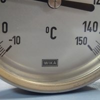 биметален термометър Wika thermometer ф100mm, -10/+150°C, L-500mm, снимка 3 - Резервни части за машини - 37082741