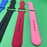 Силиконова каишка Apple Watch 1 2 3 4 5 6 SE 38mm 40mm 42мм 44мм iWatch, снимка 8 - Аксесоари за Apple - 31391467