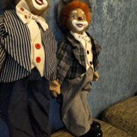 Двойка порцеланови клоуни ръчна изработка , снимка 4 - Колекции - 34067123