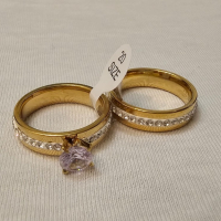 Два комплекта пръстени със по 2 броя във всеки комплект, снимка 2 - Пръстени - 44518649