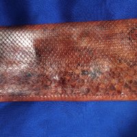 Чантичка-портмоне от естествена змийска кожа , снимка 4 - Портфейли, портмонета - 42204984