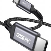 JSAUX USB C към HDMI кабел, 4K 60Hz, съвместим с Thunderbolt 3 - 2 метра​, снимка 1 - Кабели и адаптери - 38018975