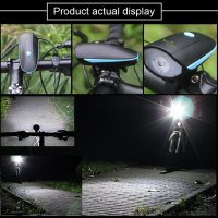 Мощен LED T6 фар със електронен звънез за велосипед, снимка 2 - Аксесоари за велосипеди - 30912677