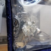 Сребърнo Колие S925 с Платинено покритие и камък Мойсанит - 3 карата!, снимка 10 - Колиета, медальони, синджири - 37370483